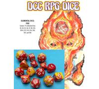 LIbri UK/US Dcc Rpg Dice Set Elemental Dice: Fire