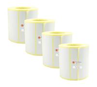 GoodMarkt Etichette termiche dirette autoadesive | 89x36 mm 4 rotolo, bianco, 4000 etichette | Compatibile con Brother, Zebra, Phomemo | Etichette domestiche, etichette con codici a barre
