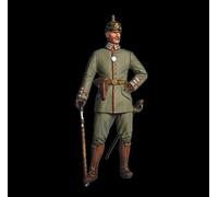 Goodmoel 1/16 120mm Militare Guerra A Tema WWI Ufficiale Prussiano Kit Modello in Resina/Soldato Smontato e Incolore Die Cast Kit/AE-6292