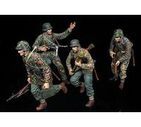 Goodmoel Kit Modello Soldato Tedesco della Seconda Guerra Mondiale in Esecuzione, 1/35, 4 Persone, Resina, Non Verniciata, Smontata, Realistico, 14+ Anni, Non Pieghevole