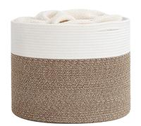 Goodpick grande in robusto cotone corda filo naturale tessuta cesto portaoggetti per bucato organizzazione coperta Baby Laundry Toy nursery Bin 40,1 x 40,1 x 35,1 cm