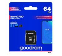 Scheda Di Memoria Micro SD con Adattatore GoodRam M1AA 64 GB Nero