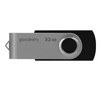 Goodram Chiavetta USB UTS2 - Unità flash USB 2.0, 32 GB - Velocità di lettura fino a 20 MB/s - Velocità di scrittura fino a 5 MB/s - Cappuccio protettivo - Funzione portachiavi - Nero