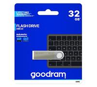 Goodram Chiavetta USB UUN2 - Unità flash USB 2.0, 32 GB - Velocità di lettura fino a 20 MB/s - Velocità di scrittura fino a 5 MB/s - Cappuccio protettivo - Materiale resistente - Argento