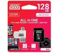 Goodram M1A4-1280R11 128GB MicroSDHC UHS-I Class 10 memory card - memory cards (128 GB, MicroSDHC, Class 10, UHS-I, 60 MB/s, Black, White)
