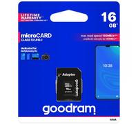 GoodRAM MicroSD 16GB Class 10 UHS-I + Adattatore - Blister Retail