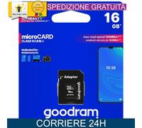 GoodRAM microSD 16GB Class 10 UHS-I con Adattatore - Blister Retail