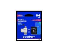 GoodRam M1A4 Lettore di schede OTG tutto in uno USB 2.0/Micro USB + MicroSDXC 64GB UHS-I Classe 10 + Adattatore SD