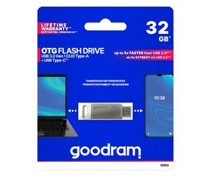 GOODRAM ODA3-0320S0R1 CHIAVETTA DUALDRIVE OTG 32GB USB 3.2+TYPE C