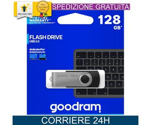 GoodRAM Pendrive USB Twister 128GB Nero USB 2.0 Alta Capacità UTS2
