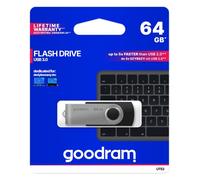 Goodram UTS3 64GB USB 3.1 (3.1 Gen 2) Type-A Black USB flash drive - USB flash drives (64 GB, USB 3.1 (3.1 Gen 2), Type-A, 60 MB/s, Swivel, Black)