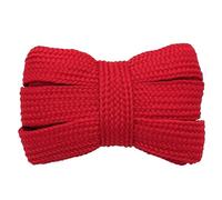 GOODSALEOK 2 Paia Di Lacci Piatti Spessi E Larghi 16mm Sportivi Resistenti All'Abrasione Personalità Unisex Alla Moda Rosso 120CM