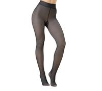 GOODSALEOK Collant Termici Donna Foderati in Pile Leggings a Vita Alta Collant Donna Pantaloni Caldi Termici Leggings Traslucido Fodera in Caldo Velluto Nero 80g l/xl