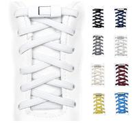 GOODSALEOK Lacci Elasticizzati Senza Legatura Allacciatura Rapida Sistema Di Allacciatura Rapida Lacci Lazy Lock Scarpe Casual Scarpe Da Ginnastica Unisex Bianco