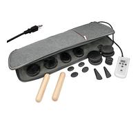 Goodtar Hot Stones - Set per massaggi portatile, professionale, con 20 rocce calde, in basalto, bastoncini di bambù, per massaggi, terapia di riscaldamento, rilassamento muscolare e sollievo dal