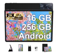 GOODTEL 11 pollici Touch Tablet Android 16GB RAM + 256GB ROM + TF 1TB| Display 2K 2000 * 1200| Octa-Core| 8600mAh| WiFi 5G| GPS| Bluetooth 5.0| 13MP + 5MP, Nero