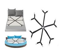 GOODTIMES Update - Fermaglio per lenzuola, regolabile, con cinghie per lenzuola, con 6 lati, triangolo, resistente, per materassi rotondi e quadrati, per tenere le lenzuola in posizione.