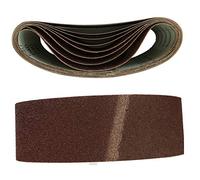 Goodway 10 nastri abrasivi in tessuto, 75 x 457 mm, grana 120, legati in resina, ideali per legno, metallo, vernice e ruggine, abrasivi in corindone di alta qualità