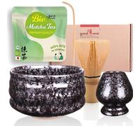 Goodwei Set di Matcha Completo - Tazza Cerimoniale con frusta e cucchiaio - incl. Tè Matcha Biologico Giapponese (Tetsu)