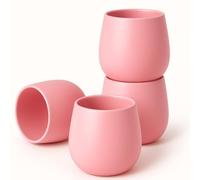 Goodwei Set di tazze da tè in ceramica giapponesi - 4 pezzi, forma arrotondata, elegante e moderna, tazze da tè per tè, latte matcha, succhi e altro ancora, 200 ml (Ume)
