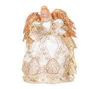 Goodwill Albero in Resina e Tessuto Angelo Bianco e Oro (31 cm)