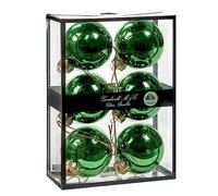 Goodwill Box Set 6 Sfere Palle per Albero di Natale Verde Lucido in Vetro 7 cm