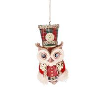 Goodwill Ciondolo di Natale, Gufo addobbo per Albero in Resina 11 cm 2 Varianti (1pz) A