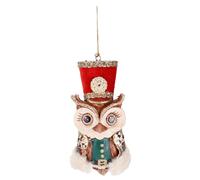 Goodwill Ciondolo di Natale, Gufo addobbo per Albero in Resina 11 cm 2 Varianti (1pz) B