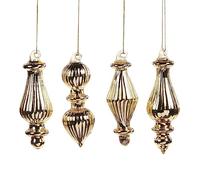 Goodwill Decoro Natalizio per Albero ciondoli Dorati in Vetro 4 Varianti H12cm (1pz) 3