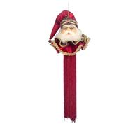 Goodwill Decoro Natalizio per Albero Sfera con Nappa, Palla in Tessuto con Babbo Natale 17 cm 2 Varianti(1pz) Rosso