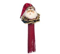 Goodwill Decoro Natalizio per Albero Sfera con Nappa, Palla in Tessuto con Babbo Natale 17 cm 2 Varianti(1pz) Verde