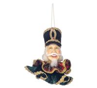 Goodwill Decoro Natalizio per Albero Sfera Tartan Scozzese, Palla in Tessuto con schiaccianoci 18 cm 2 Varianti(1pz) Verde