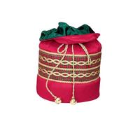 Goodwill Decoro Natalizio Sacco Doni di Natale con Campane in Tartan Scozzese 32 cm 2 Varianti (1pz) Decoro Orizzontale