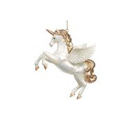 Goodwill Glass Flying Unicorn Christmas Ornament 14 Centimetro Color Cream