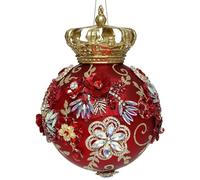 Goodwill Mark Roberts Sfera Natalizia, Pendente in Vetro con Gioielli Crown Jewels, Realizzata a Mano 18 cm