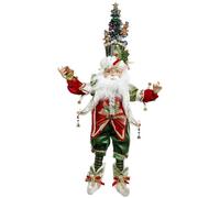 Goodwill Mark Roberts Statuina Elfo Babbo Natale in Resina, Realizzata a Mano H53.5 cm