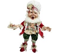 Goodwill Mark Roberts Statuina Elfo Cuoco in Resina, Realizzata a Mano H46 cm
