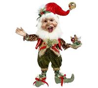 Goodwill Mark Roberts Statuina Elfo in Resina con Regali, Realizzata a Mano H45 cm