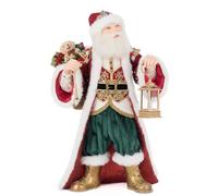 Goodwill Statuetta Natalizia Babbo Natale con Lanterna Luce LED Katherine's Collection 26x25xH45 cm