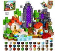 Goody King Costruzioni Magnetiche per Bambini 100 Pezzi - Set Portale della Foresta con Lava, Animali - Gioco di Costruzione Magnetico Montessori per Bambini 3+ Anni - Giocattolo STEM