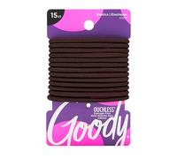 Goody Ouchless No Metal Hair Elastics, Chocolate Cake 10907, 15 count