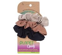 Goody Planet GOODY - Elastici per capelli da donna sostenibili, colori neutri, grigio, rosa e nero, 3 pezzi