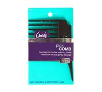 Goody Total Texture - Pettine per capelli districante, ideale per creare il massimo sollevamento e volume, resistente per uso quotidiano e professionale, manico affusolato, colore: nero