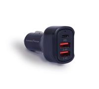 Goodyear Caricatore 2 USB e 1 USB-C, 3 Porte Per Presa Accendisigari, Auto, Carica Rapida,USB Multiplo per iPhone 16/15/14/13/12/11 X,Samsung Galaxy S24/S23/S22/A54,Xiaomi,Huawei