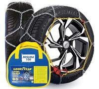 Goodyear, Catene da Neve 9mm in Metallo Misura 100, Set 2 Pezzi, Tenditore Automatico Autotensionante per Sicurezza Stradale, Omologazione V5117, Trazione Massima su Neve e Ghiaccio
