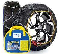 Goodyear, Catene da Neve 9mm in Metallo Misura 110, Set 2 Pezzi, Tenditore Automatico Autotensionante per Sicurezza Stradale, Omologazione V5117, Trazione Massima su Neve e Ghiaccio