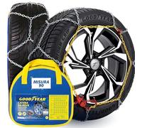 Goodyear, Catene da Neve 9mm in Metallo Misura 90, Set 2 Pezzi, Tenditore Automatico Autotensionante per Sicurezza Stradale, Omologazione V5117, Trazione Massima su Neve e Ghiaccio