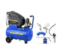 Goodyear - Compressore d'aria 24L, 2HP, 8 bar, 188L/min, kit con accessori
