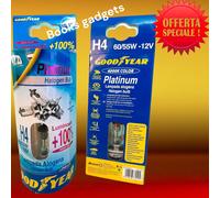 GOODYEAR Coppia Lampada Lampadina Alogena per Auto H4 60/55W P43T 4000K +100%