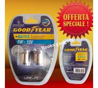 GOODYEAR Coppia Lampada Lampadina Sferica per Fanali Auto 12V BA15S 5W